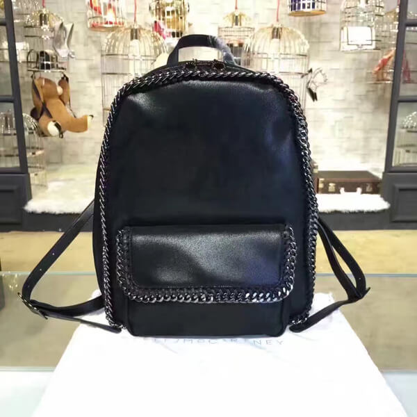 2016年秋冬新作 Stella McCartney ステラマッカートニー スーパーコピー Falabella Backpack Black ファラベラバックパック 364517 W9132 1221